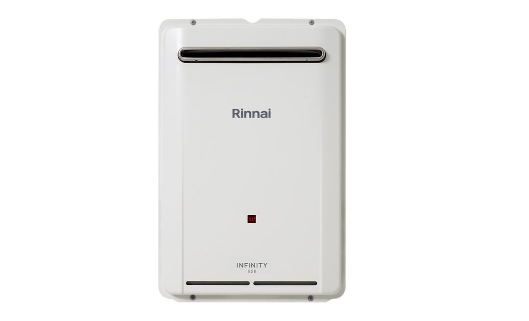 Rinnai Infinity B26 Continuous Flow Gas Hot Water System | 26 L/min | 6 Star | 12-Year Warranty