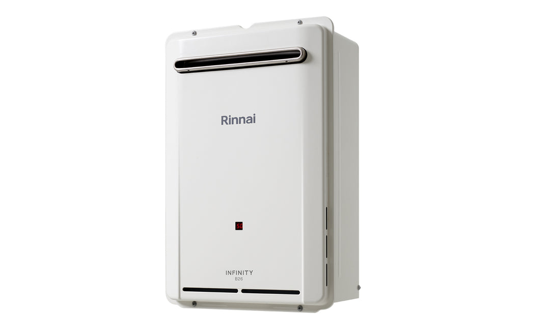 Rinnai Infinity B26 Continuous Flow Gas Hot Water System | 26 L/min | 6 Star | 12-Year Warranty